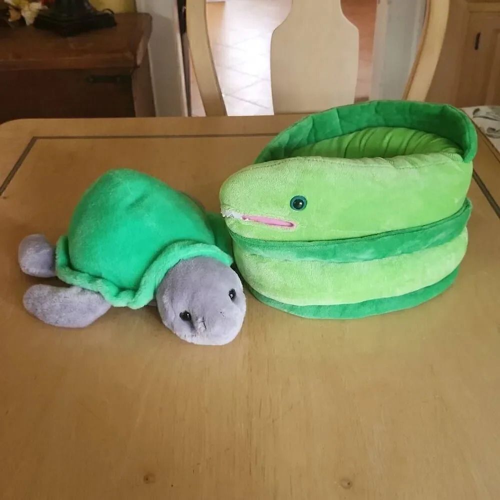 Petting zoo snake and turtle plush